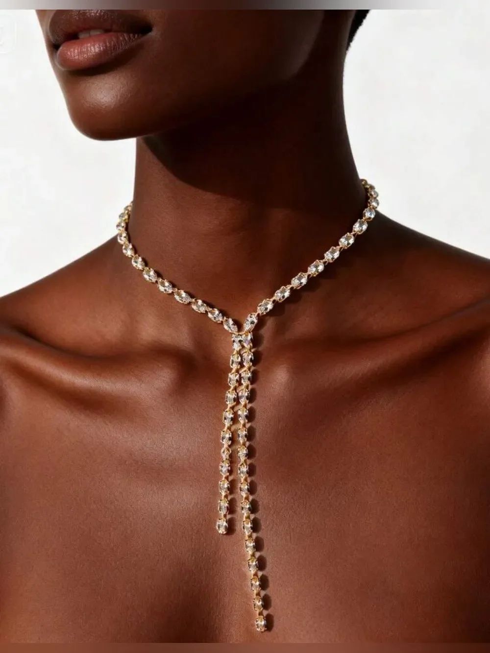 Crystal Lariat Necklace M1860